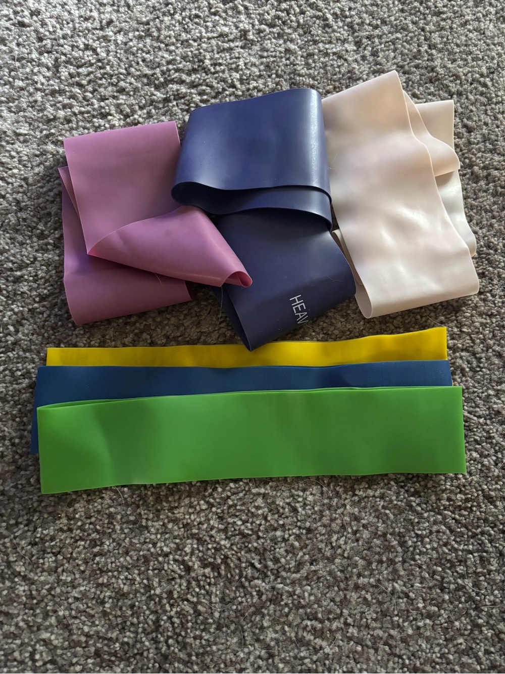 Resistance Loop Bands Set by  (Pink, Navy, Cream, Yellow, Blue, Green)